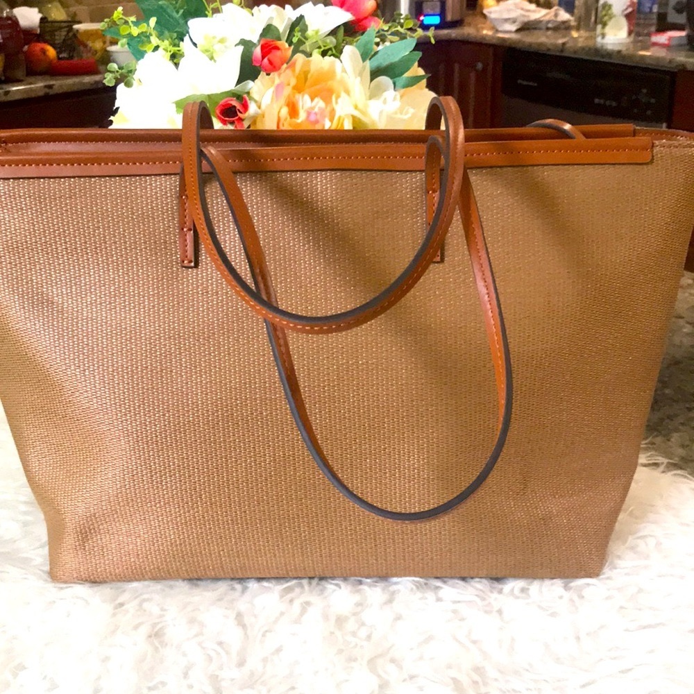 Charles & Keith -Accent Canvas Double Handle Bag - image 4